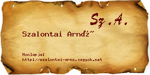 Szalontai Arnó névjegykártya